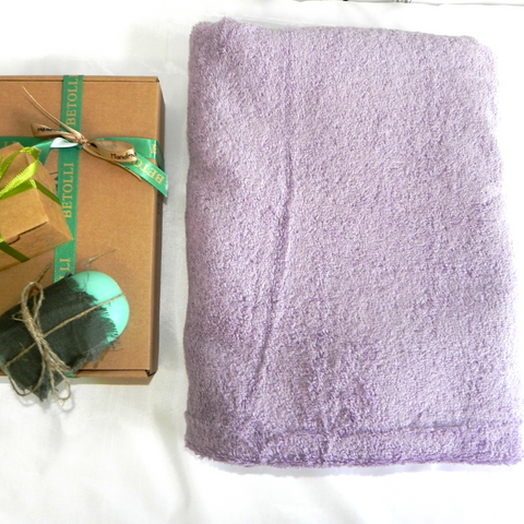 2pcs Cotton Towel Set with Gold (Small & Medium)