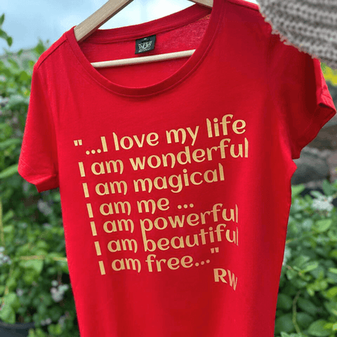 I love my life RW T-Shirt with gold PRINT