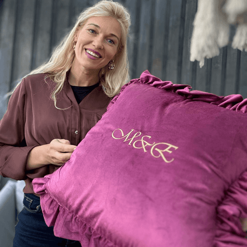 Velvet Queen style Embroidered Pillow