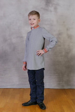 Krustpilietis Kids Folk Style Dress Shirt