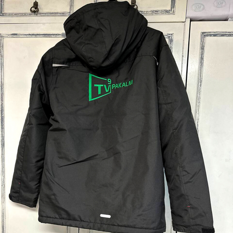 Men Winter Jacket with Embroidered Logo