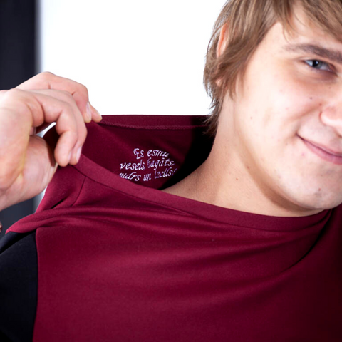 Men T shirt with Affirmation embroidery