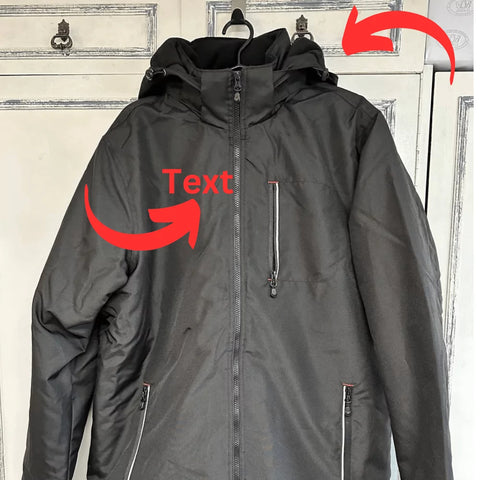 Men Winter Jacket with 2pcs Embroidery