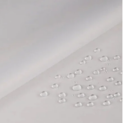 White Water-Resistant Polyester Fabric 140 g/m²
