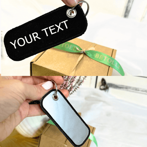 Personalized Reflective Keychain Patch 4x10cm