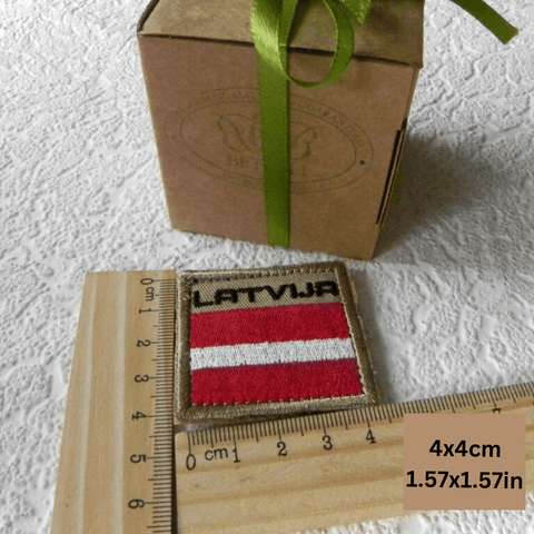4x4cm vai 1.57x1.57 collu armijas karoga uzšuve
