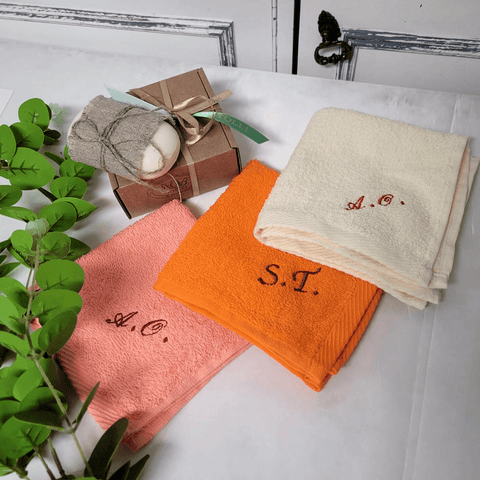 Personalised Mini Towel with Initials 30x50cm or 11.81x19.68in