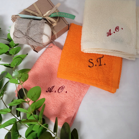 Personalised Mini Towel with Initials 30x50cm or 11.81x19.68in