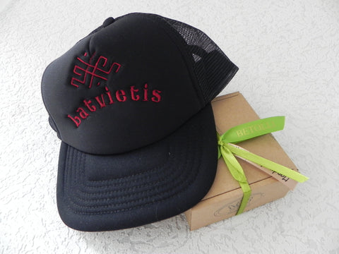 Summer Cap with Embroidered Text