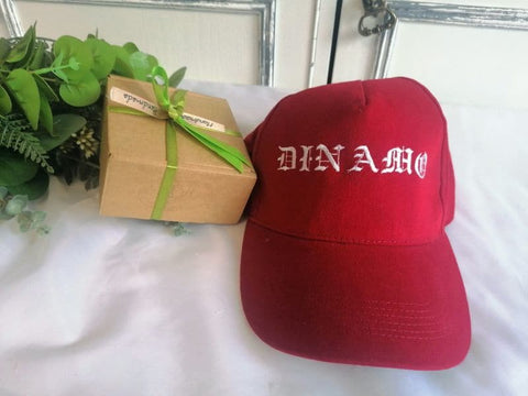 Baseball Cap With Embroidered Text