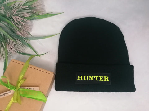 Hunter Beanie with Embroidered Patch