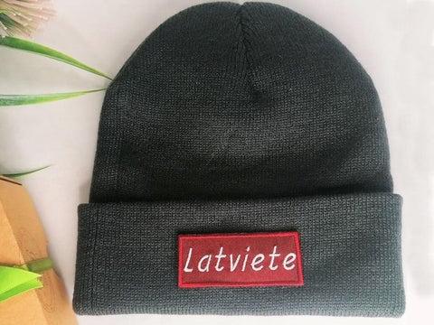 Hunter Beanie with Embroidered Patch