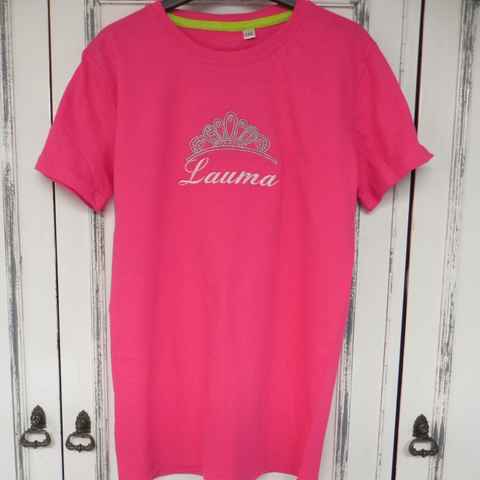 Baby Princess Cotton T Shirt With Name and Crown