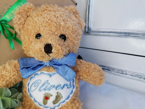 Personalized Toy With Name And Lovely Feet Embroidery