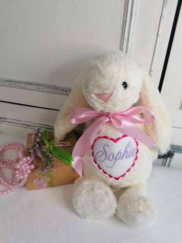 Toy with Embroidered Name in Heart