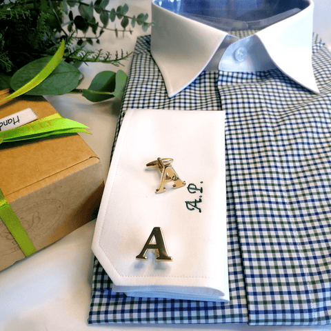 Personalised Gold Metal Letter Cufflinks