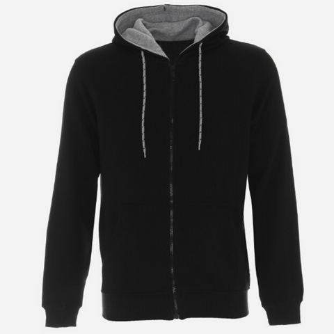 Mens Hoodie Jacket With Zipper and Logo