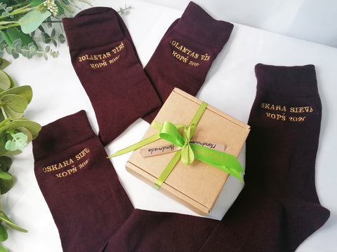 Business Socks with Text