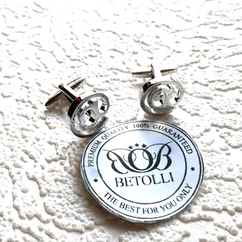 @ Silver Metal Unisex Cufflinks