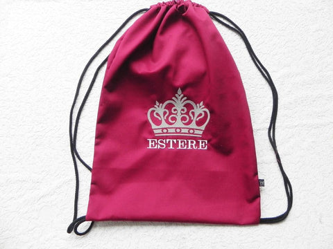 Bag with Crown and Embroidered Name