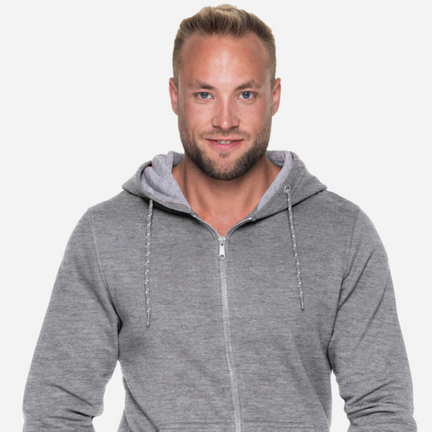 Mens Hoodie Jacket With Zipper and Logo