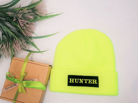 Hunter Beanie with Embroidered Patch