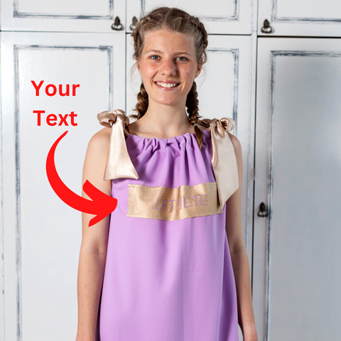 Lavandula personalizēta īsa kleita ar jūsu tekstu
