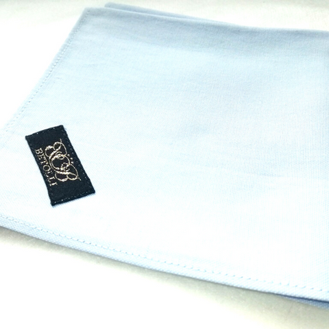 Natural Cotton Fabric Pocket Square With Your Text