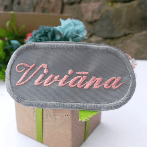 Rounded Edges Patch with Name or Letter 7x3.5cm or 2.75x1.37