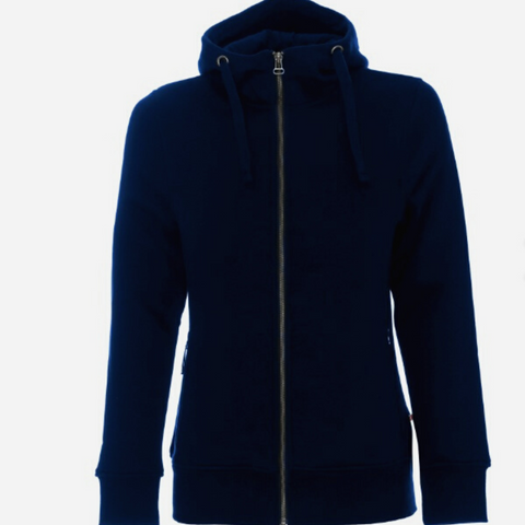 Mens Hoodie Jacket With Metal Zipper and Logo