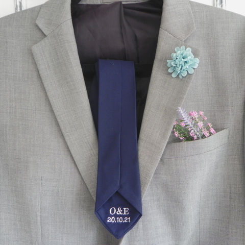 Wedding Day Necktie With Embroidery