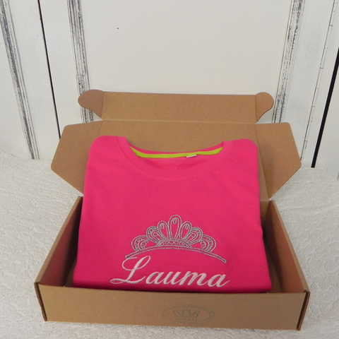 Baby Princess Cotton T Shirt With Name and Crown