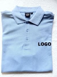 Men’s Cotton Polo Shirt with Logo - Blue