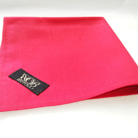 Cotton Fabric Pocket Square With Logo