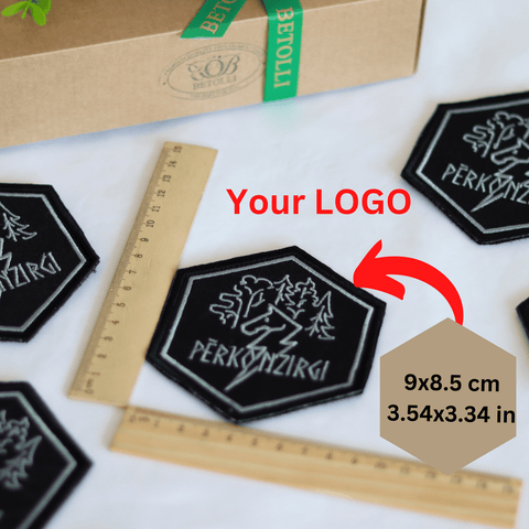 Your Logo Romb Embroidered Patch 9x8.5cm or 3.54x3.34in