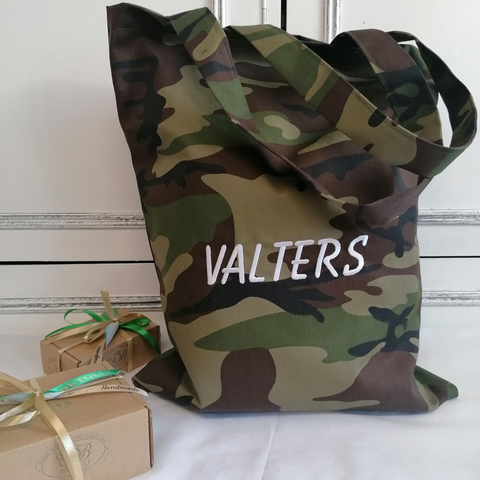 Shopping Bag with Embroidered Name 35x45cm