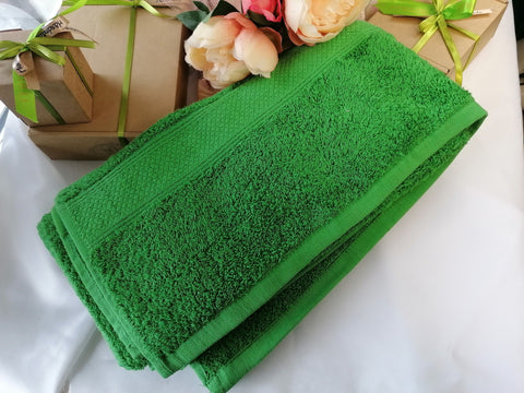 Small Cotton Towel with Two Lines of Text - 50x100cm